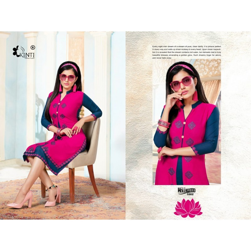 Rayon With Work Printed Kurtis Length: 46 Inch (In)