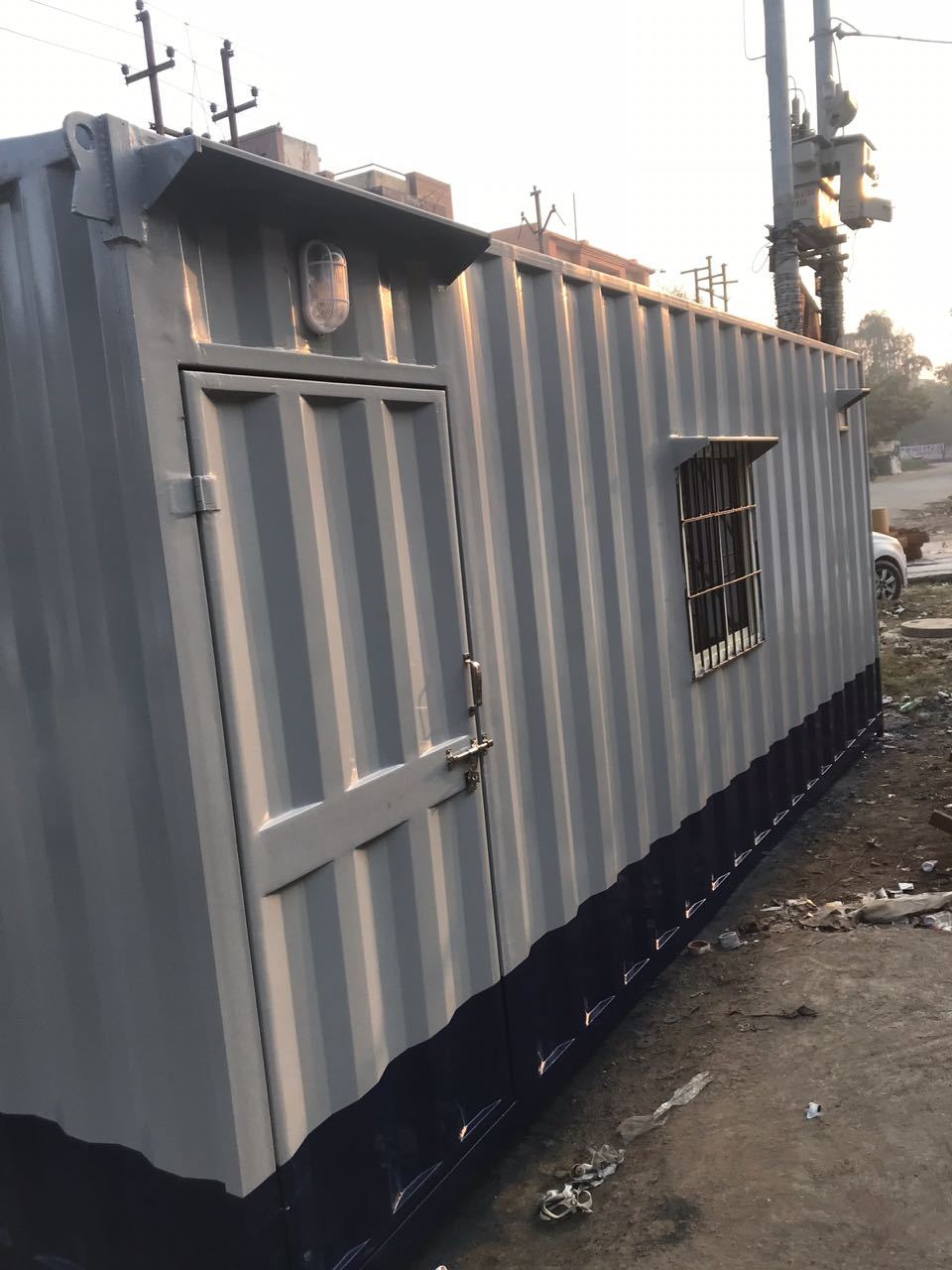 Modern Portable Cabin - Steel Container With Custom Millimeter Wall Panels | Features Sliding Windows, Wooden Or Cement Board Flooring, Versatile Roof Loads