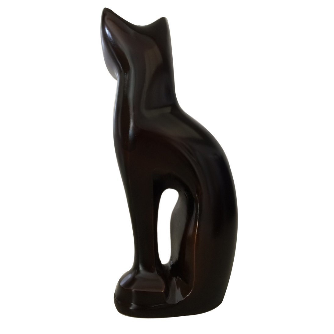 Enamel Cat Urn White