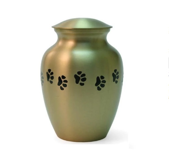 Black Classic Paws Pewter Pet Urn Petite New