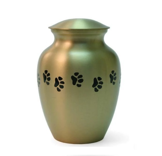 Black Classic Paws Pewter Pet Urn Petite New