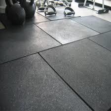 Gymnasium Mats - 1/2 Inch Thick, 4' X 4' Black Interlocking Rubber | Eco-friendly, Shock Absorbing, Heavy Duty Design