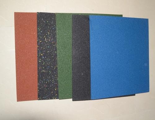 Gymnasium Mats - 1/2 Inch Thick, 4' X 4' Black Interlocking Rubber | Eco-friendly, Shock Absorbing, Heavy Duty Design