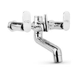 Wall Mixer - Stainless Steel, Round Shape | Elegant Bath Hardware Set for Modern Bathrooms