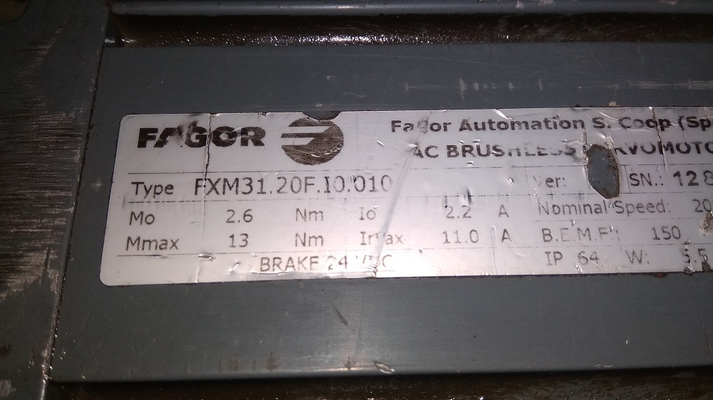 Fagor Servo Motor Fxm31.20f.i0.010