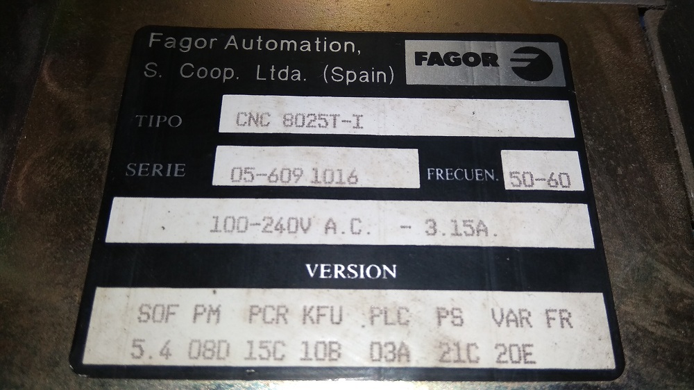 Fagor Hmi Cnc 8025t-i