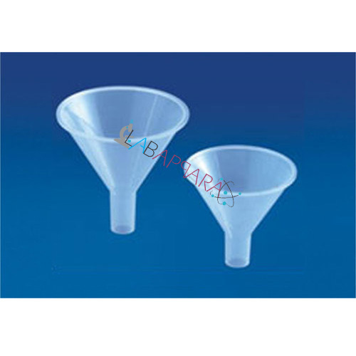 Powder Funnel Polypropylene Labappara - Sizes 65mm, 80mm, 100mm & 150mm | Parallel Stem Design Minimizes Powder Bridging, Steam Autoclavable at 121°C