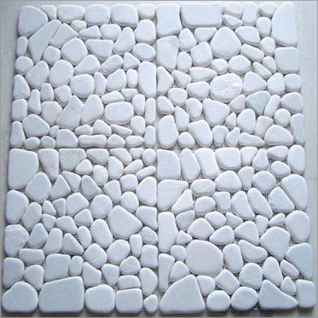 मोज़ेक सफेद कंकड़