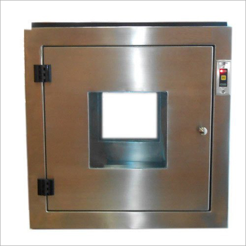 Hatch Pass Box - Stainless Steel, Customizable Dimensions , Single Door with 12x16 Inch Window and Key Lock