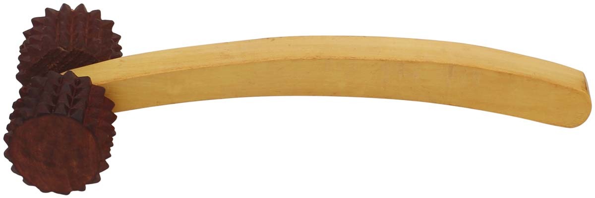 Wooden Massage Roller - Handcrafted Brown Wood, Enhances Muscle Relaxation And Blood Circulation, Decorative Classical And Modern Design