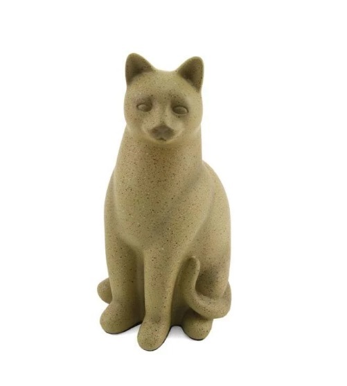 Red Magenta Pouncing Cat Urn