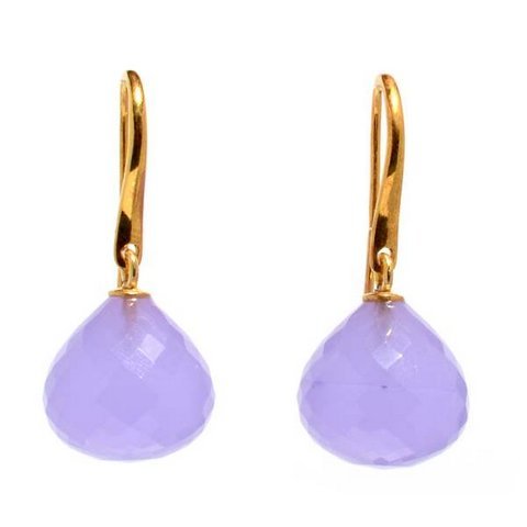 Pear Blue Topaz Hydro Gemstone Earring