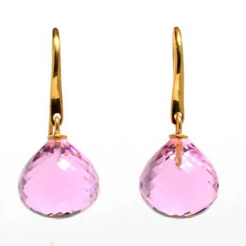 Pear Blue Topaz Hydro Gemstone Earring