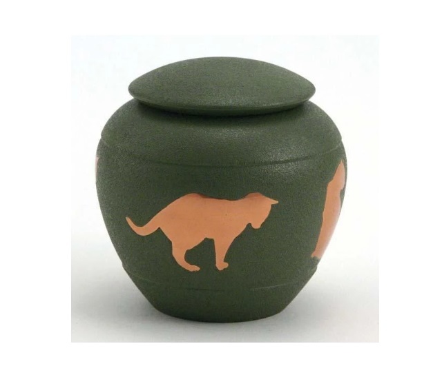Plating Odyssey Paw Print Pewter Pet Urn Small New