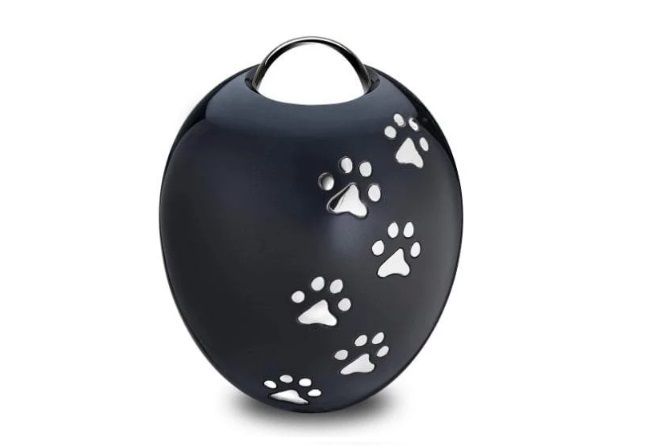 Plating Odyssey Paw Print Pewter Pet Urn Small New