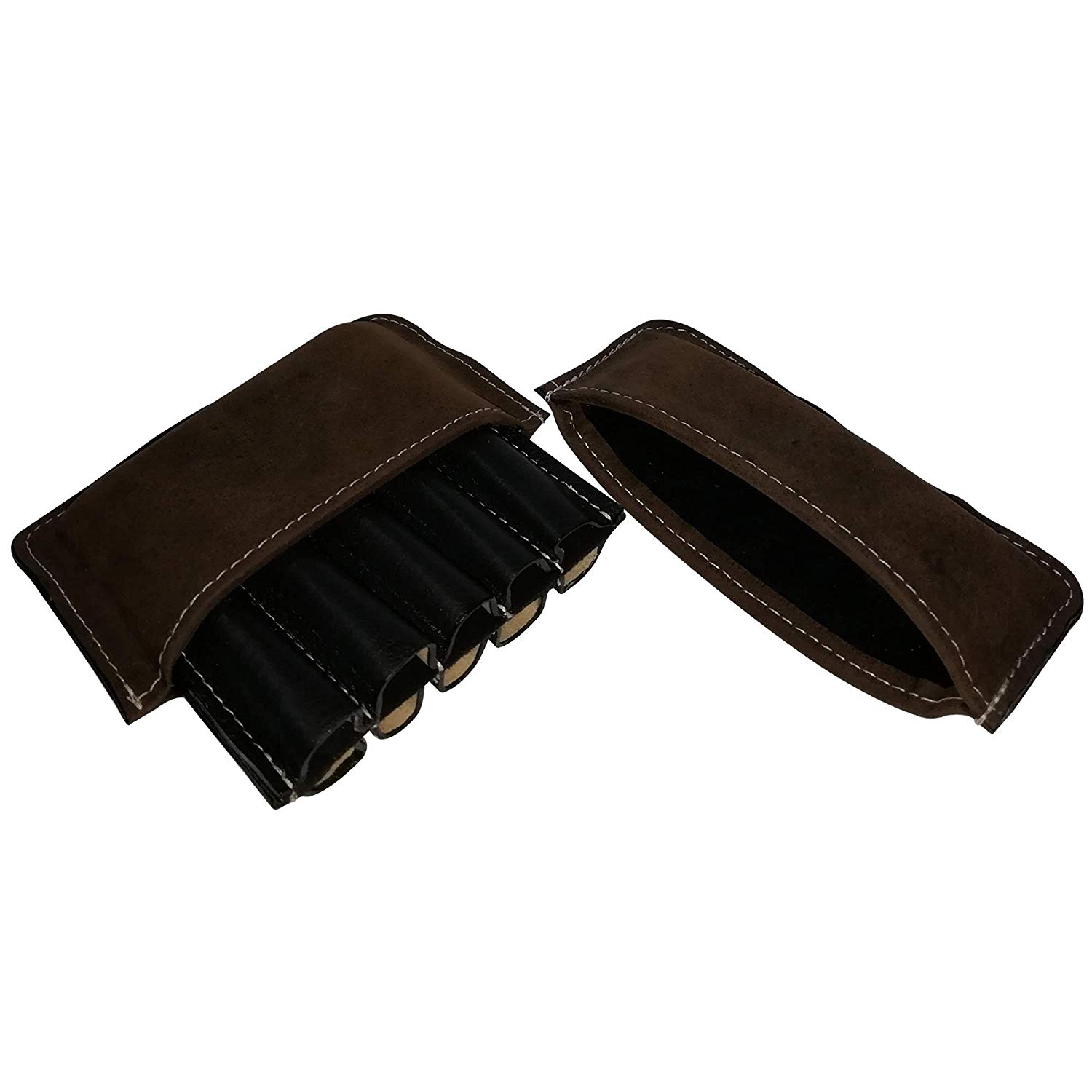 Leather Cigarette Case - Genuine Leather, 4x3x1 Inches, Brown | Holds 8 Cigarettes, Durable, Portable Design, Secure Snap Closure