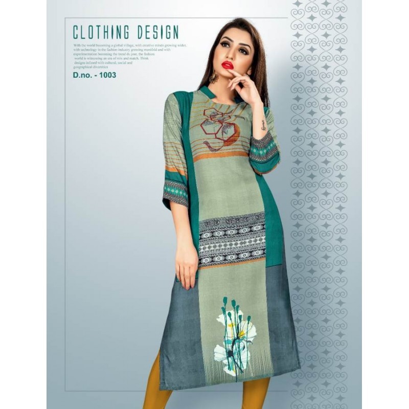Digital Printed Kurtis Collection Decoration Material: Cloths