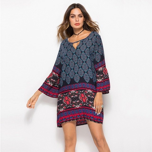 Kaftan - Georgette Plus Size Beach Wear | Short Sleeves, Printed, Multi Color, Non Toxic, Quick Dry, Cool Dry, Anti Wrinkle, Breathable
