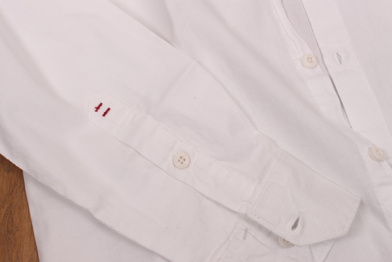 Plain Shirt - Oxford Cotton, Sizes M L Xl Xxl, Color: Off White | Features: Printed, Classic Collar, Full Sleeves, Plaid Pattern, Ideal For Rainy Season, Male 18+