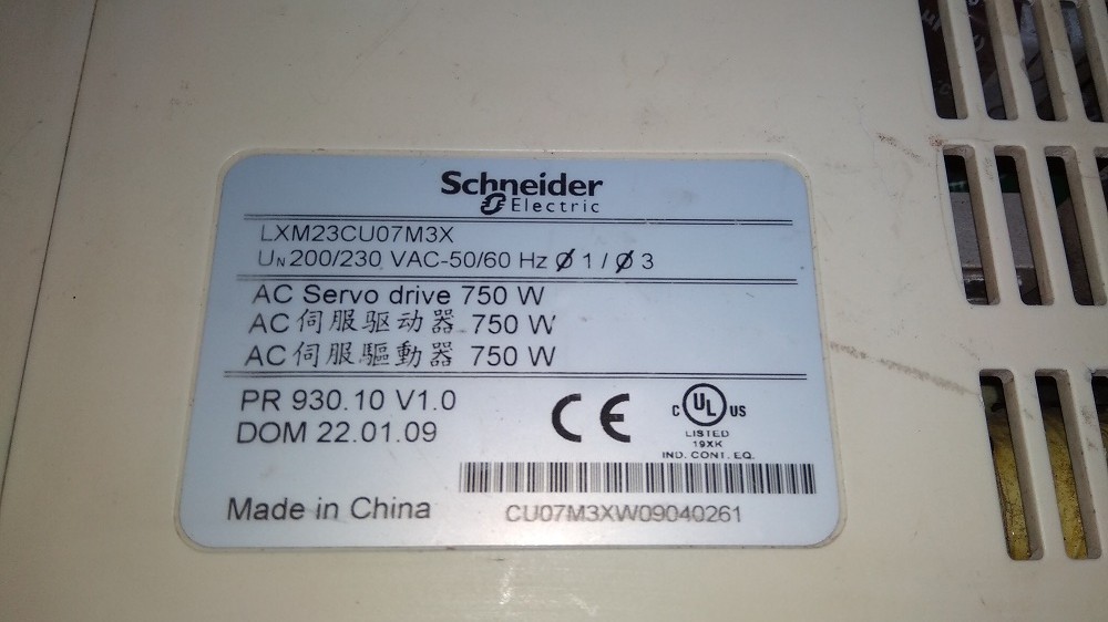 Schneider Servo Drive Lxm23cu07m3x