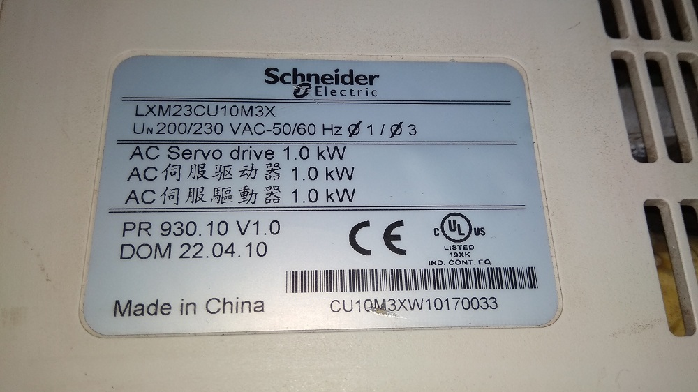 Schneider Servo Drive Lxm23cu10m3x
