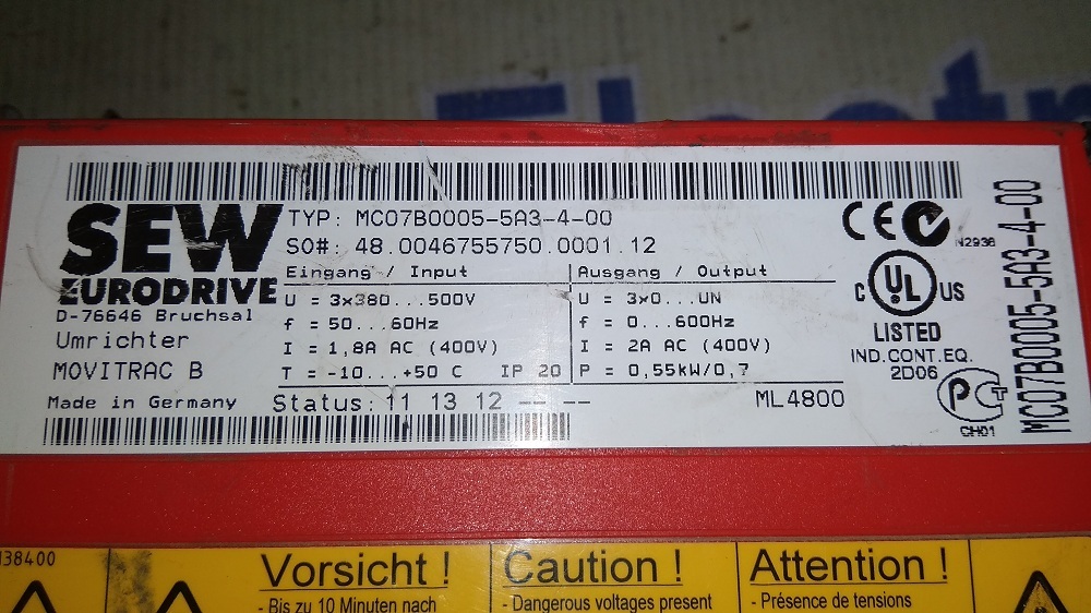 Sew Servo Drive Mc07b0005-5a3-4-00