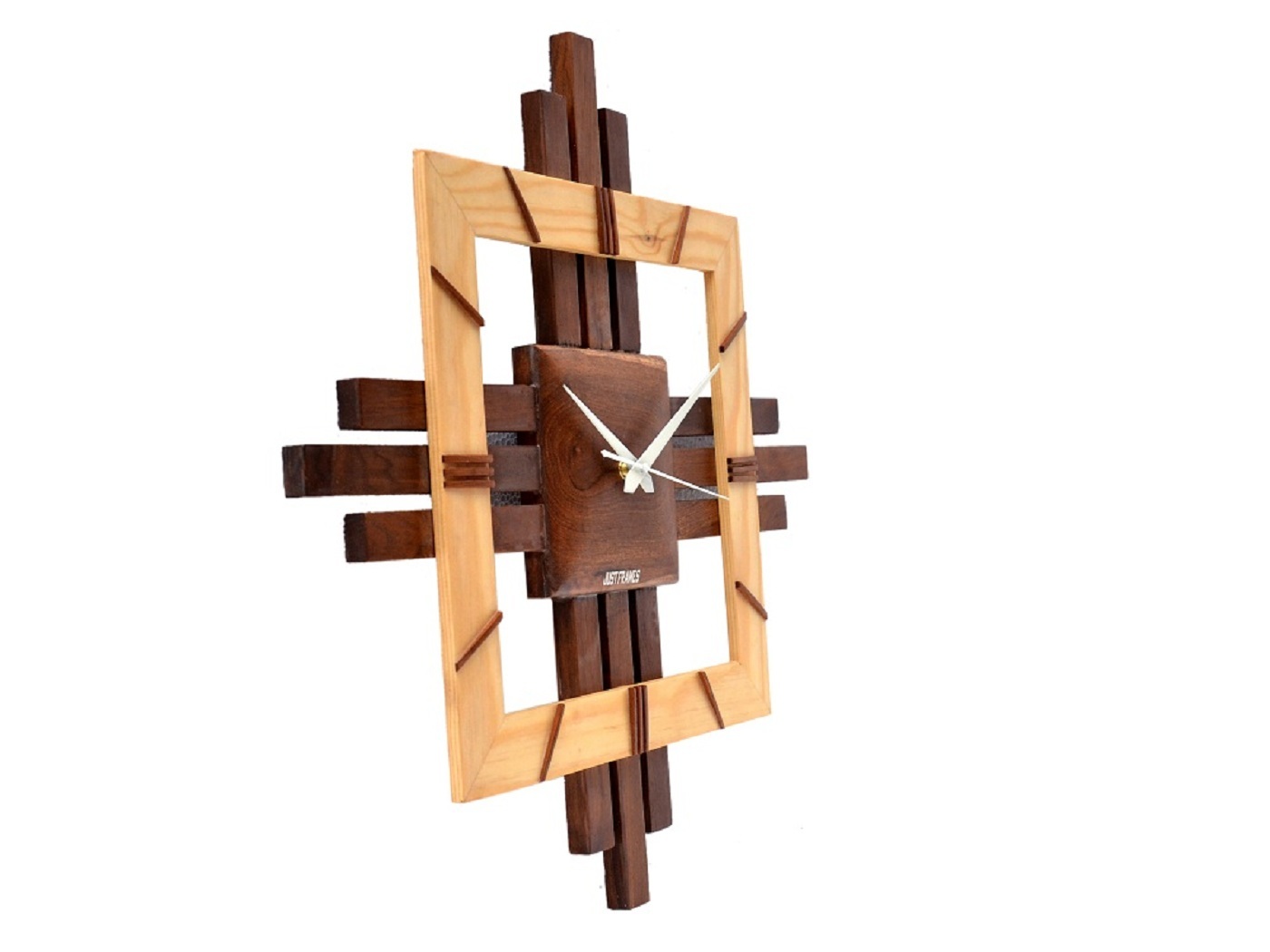 Square Wooden Wall Clock