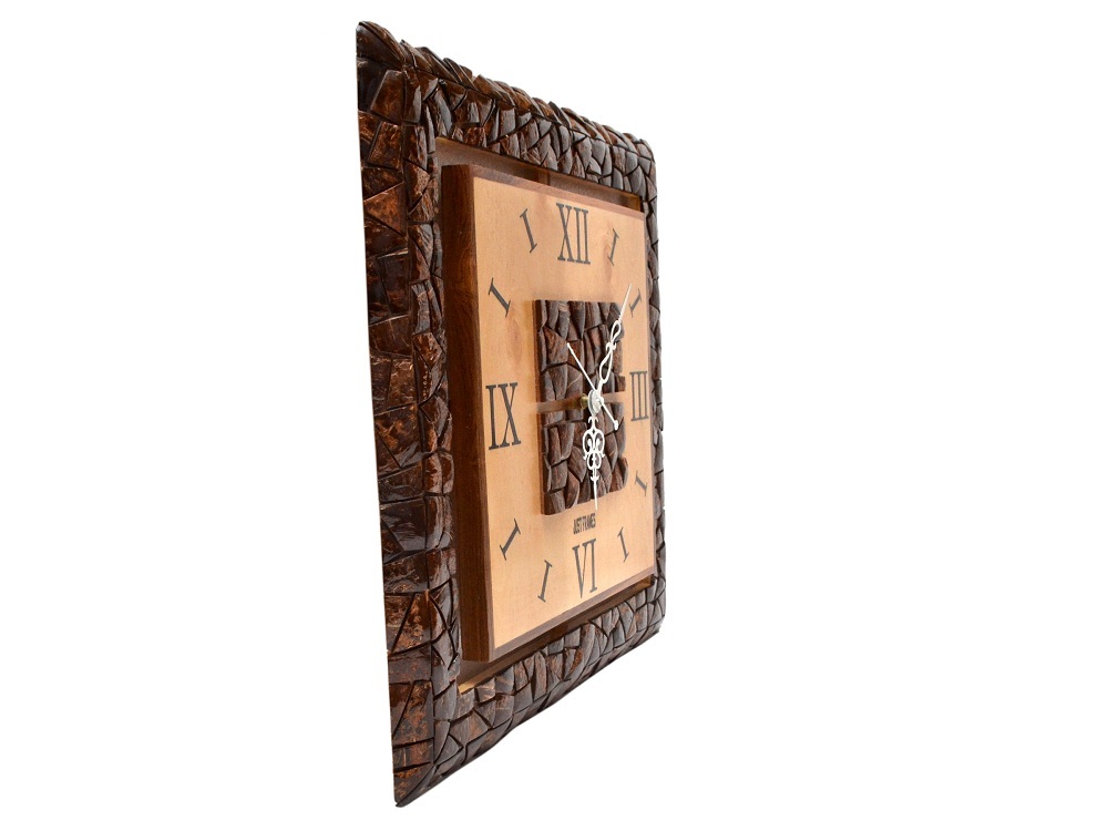 Square Wooden Designer Wall Clocks