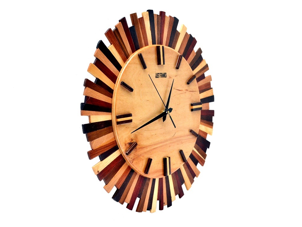 Round Decorative Wooden Wall Clock