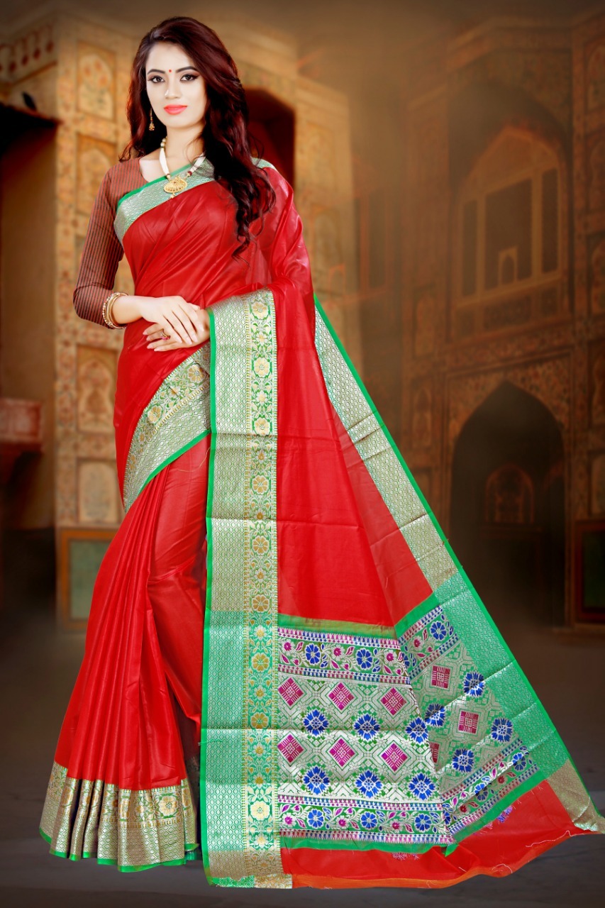 Multicolored Printed Saree