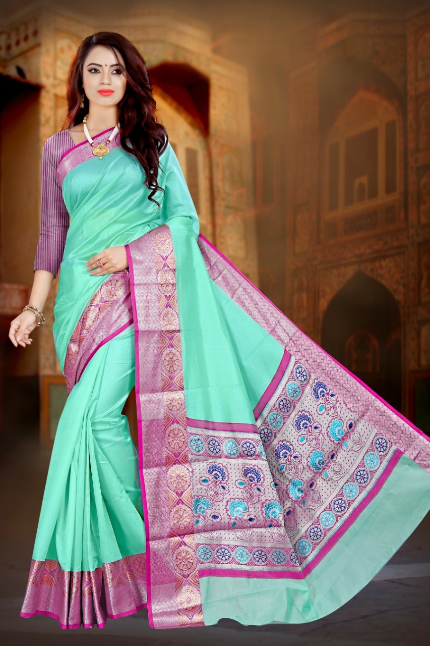Multicolored Printed Saree