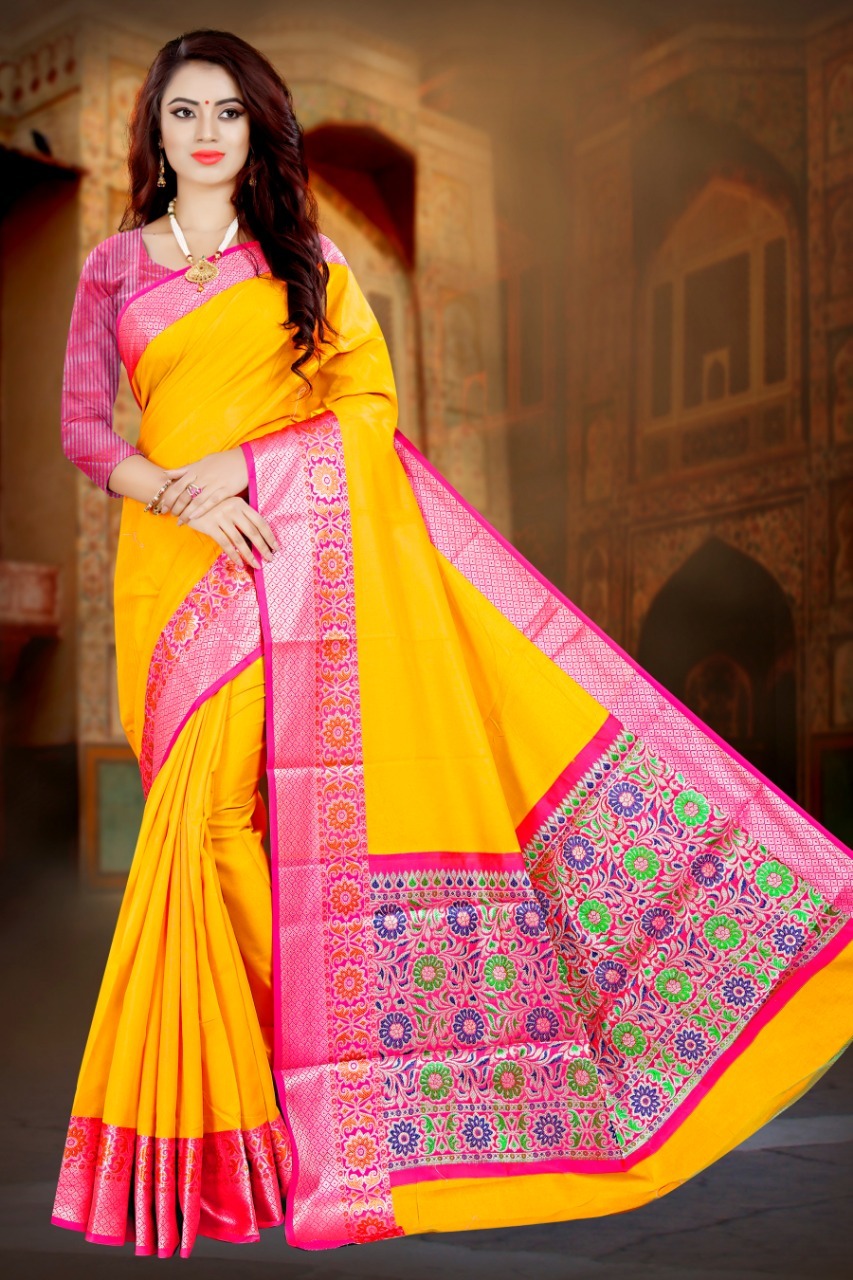 Multicolored Printed Saree