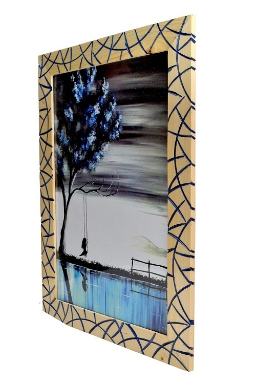 Multicolor Rectangle Shape Wooden Photo Frame