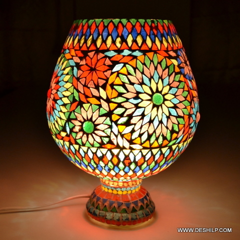 Big Size Glass Mosaic Table Lamp
