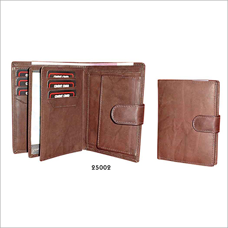 Brown Leather Gents Wallet Size: 21X12.5X2.0 Cm