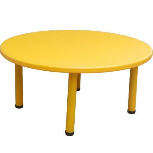 Yellow Play School Plastic Round Shaped Table