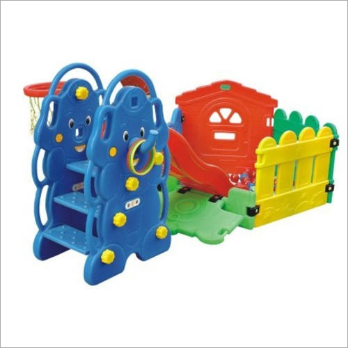 Plastic Elephant Slide With Ball Pool