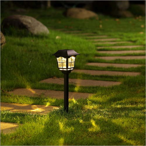 Solar Garden Light - Aluminium, Customized Size, Black Color | Manual Switch, 1-year Warranty, Max Voltage 415