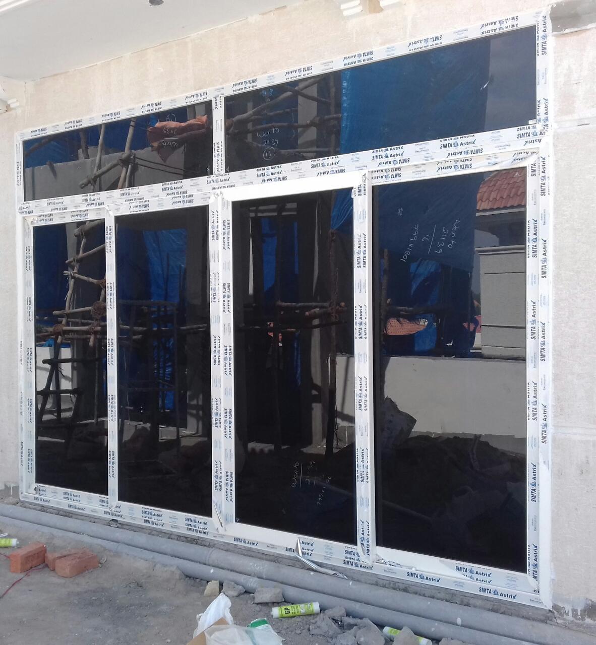 Upvc French Door - 2.2mm Frame Thickness, White Color With Sliding Open Style - Features Espag Handles And Elegant Design