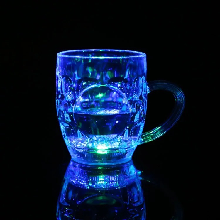 Eco-friendly Inductive Rainbow Cup - 8x9.7x5.5cm | Led Light Activated, Colorful Drinking Accessory For Parties And Festivals