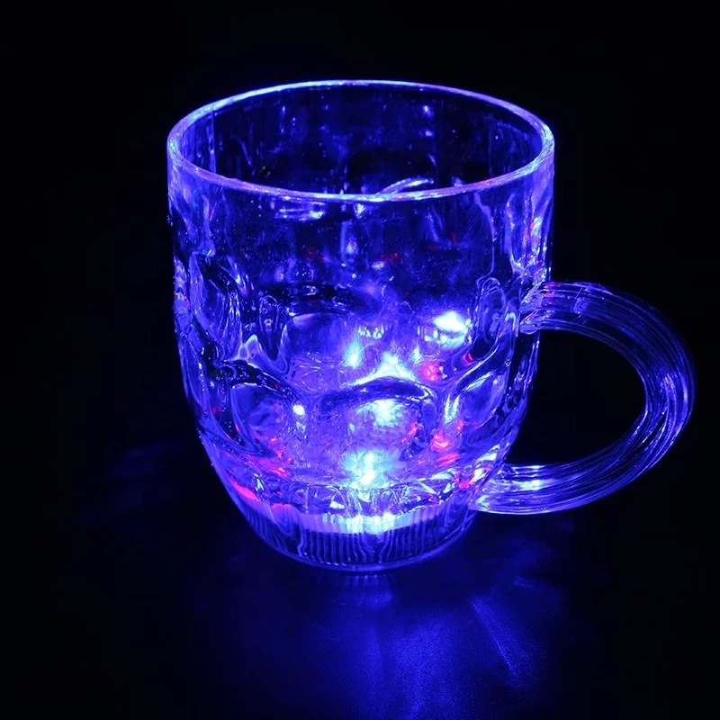 Eco-friendly Inductive Rainbow Cup - 8x9.7x5.5cm | Led Light Activated, Colorful Drinking Accessory For Parties And Festivals