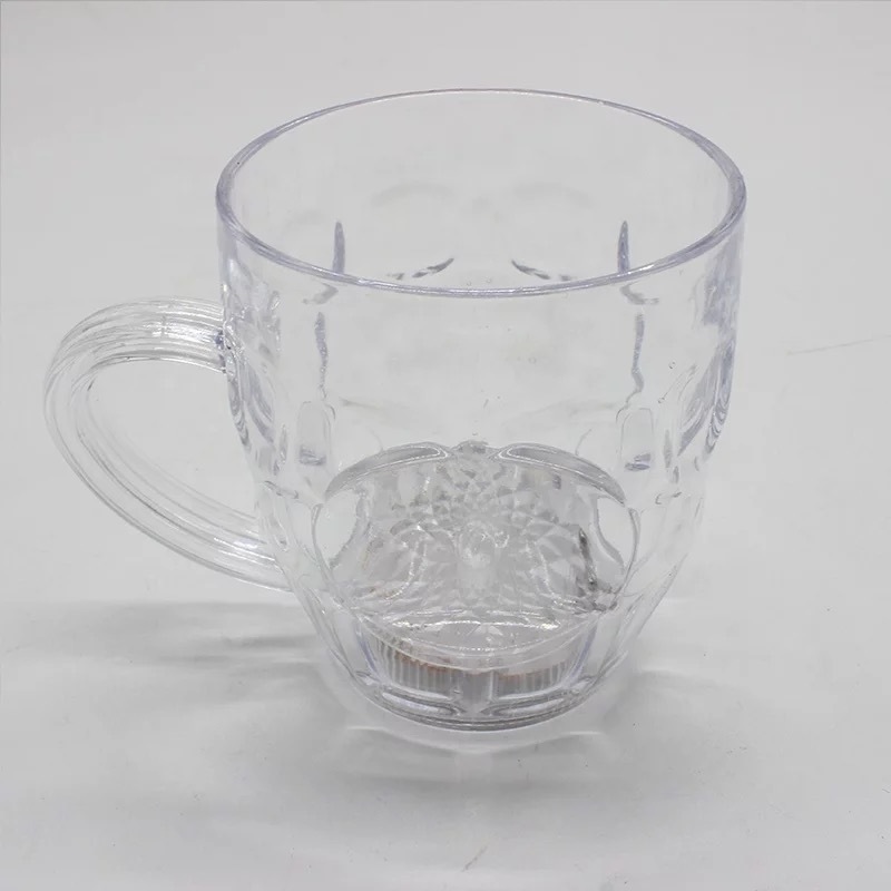 Eco-friendly Inductive Rainbow Cup - 8x9.7x5.5cm | Led Light Activated, Colorful Drinking Accessory For Parties And Festivals