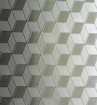 Silver 3d Cubes Embossed Sheets