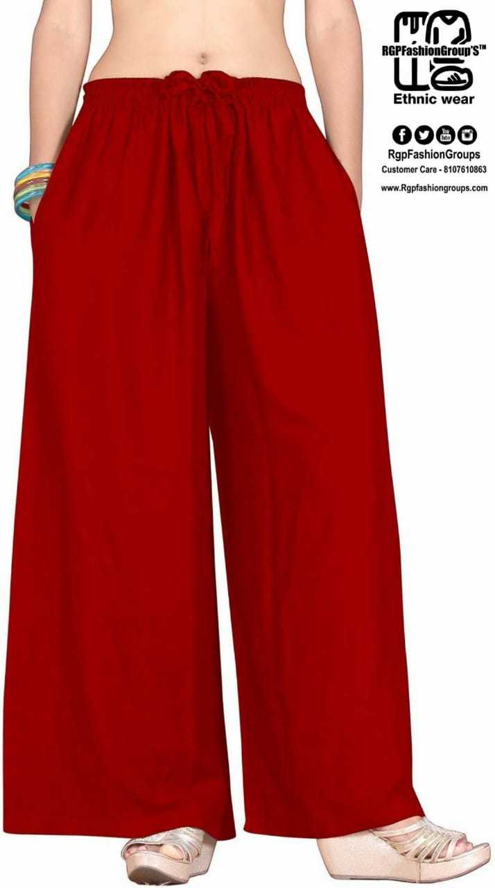 Women Palazzo - 95% Rayon & 5% Spandex, Multicolor, Regular Fit With 30 Inches Flair And Pockets