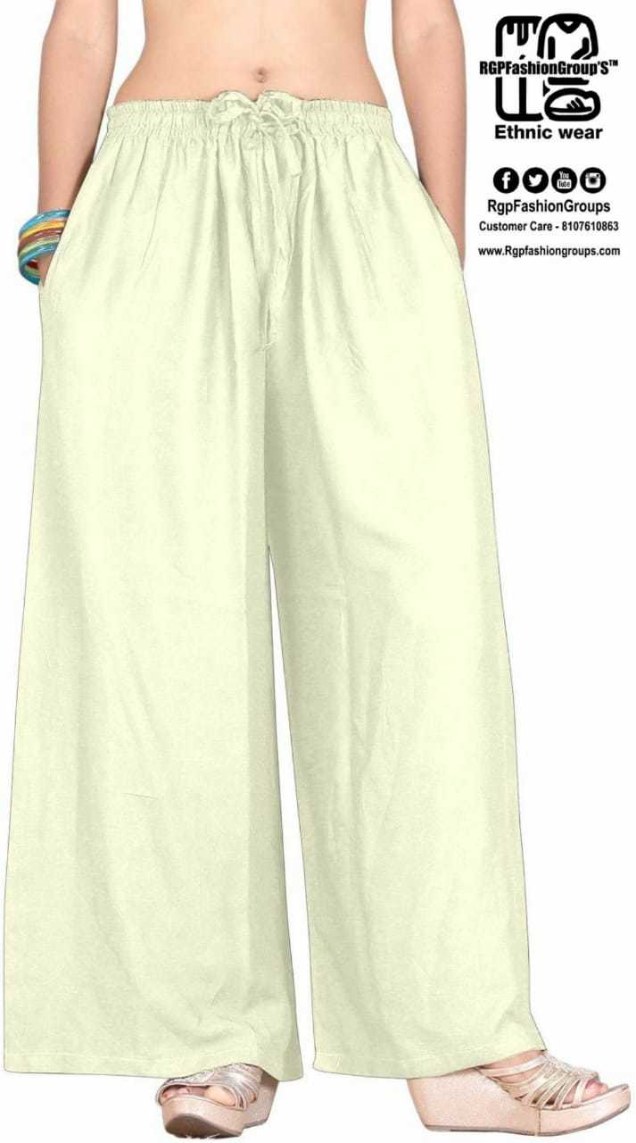 Women Palazzo - 95% Rayon & 5% Spandex, Multicolor, Regular Fit With 30 Inches Flair And Pockets
