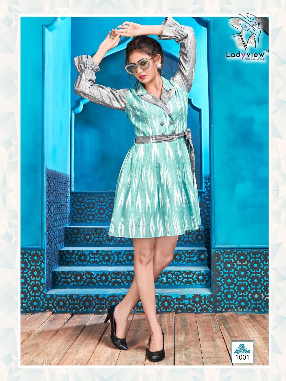 Short Kurti - Cotton Handloom Ikkat Design, Size L, Xs, S, M, Xl, Xxl | Waterproof, Cool Dry, Short Sleeve, Modern Style For Daily And Ethnic Wear