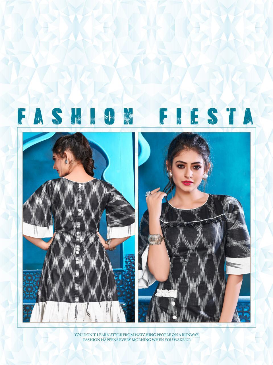Short Kurti - Cotton Handloom Ikkat Design, Size L, Xs, S, M, Xl, Xxl | Waterproof, Cool Dry, Short Sleeve, Modern Style For Daily And Ethnic Wear
