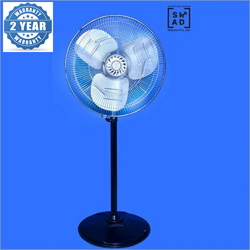 व्हाइट गोल्ड पेडस्टल फैन-ब्लैक