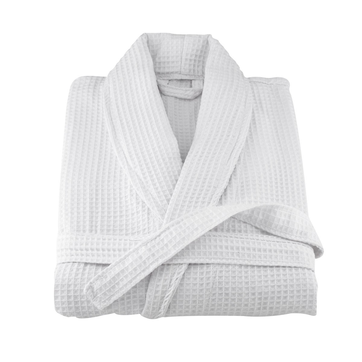 Hotel Waffle Bathrobe - 100% Cotton Size L/xl/xxl Color White | Tailor-made Fit Soft Touch Water Absorbent Waffle Weave Structure