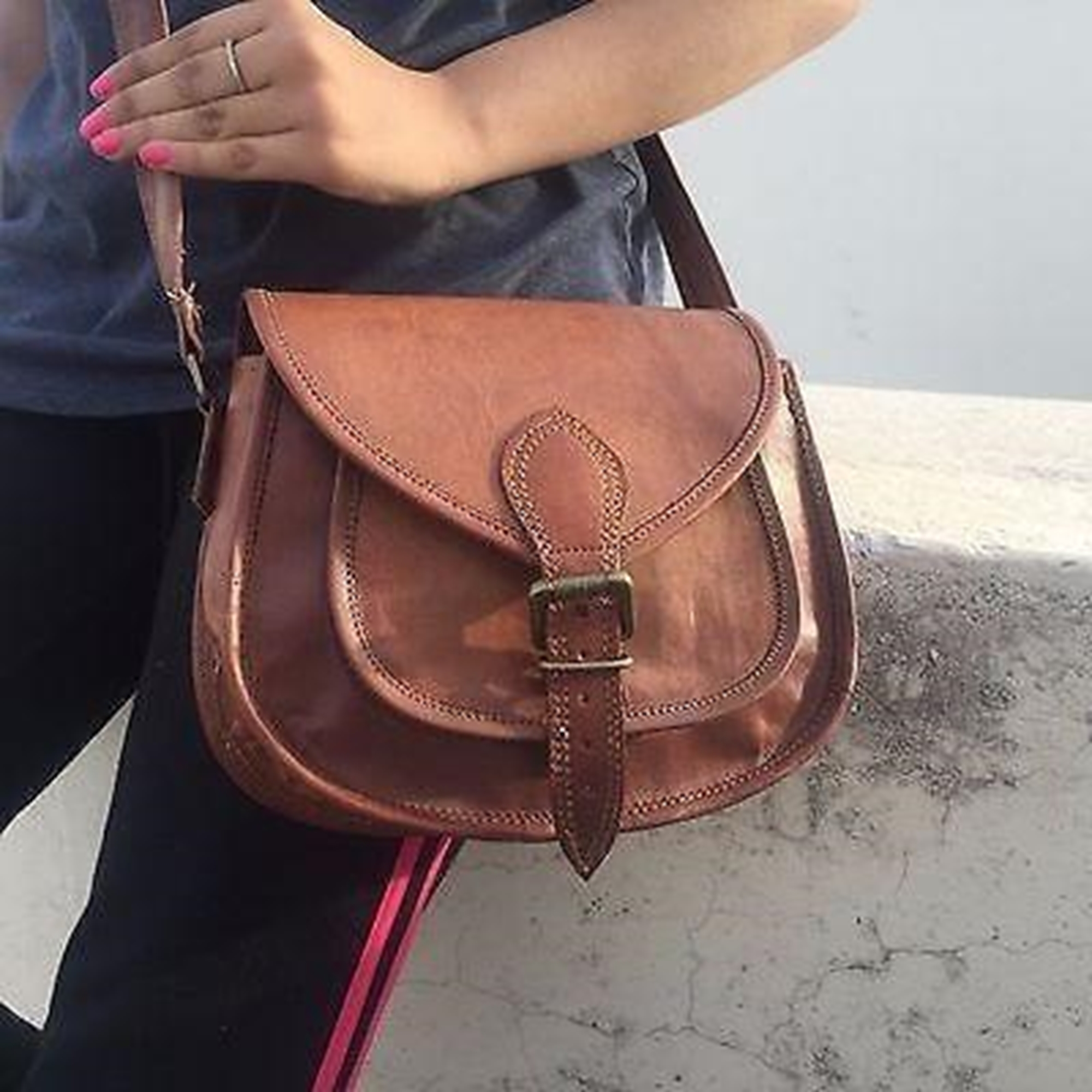 Brown Ladies Leather Bag